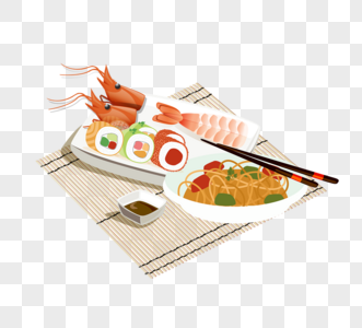 日本海鲜寿司料理图片