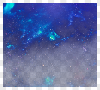 蓝色创意质感手绘星云元素高清图片
