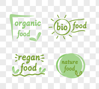 简单绿色清新风格农场标签图片