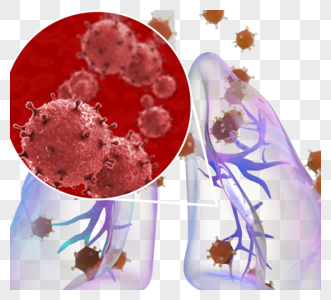 新冠状病毒肺炎元素图片