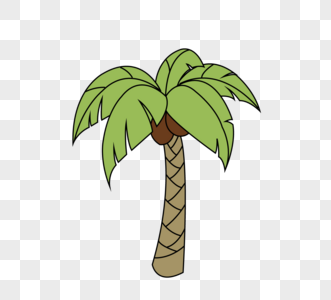 棕榈树卡通矢量元素图片