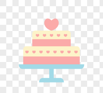 婚礼双层蛋糕元素图片