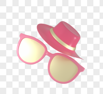 粉色墨镜眼镜粉色帽子图片
