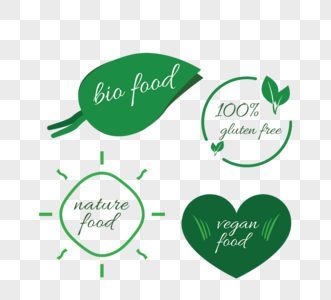 创意绿色清新风格农场标签图片