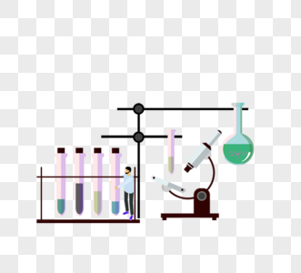 实验卡通显微镜图片
