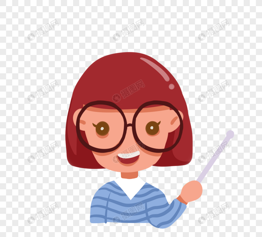 可爱卡通女教师