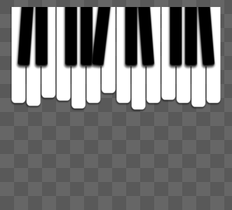 音乐主题装饰剪纸风格钢琴键图片