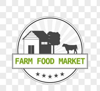 农场食品超市标志图片