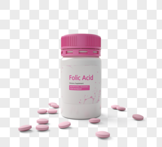 粉色药瓶3d元素图片