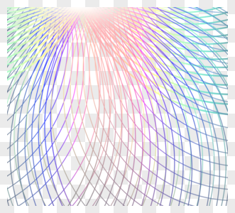 彩虹光晕曲线渐变元素图片