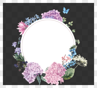 花卉植物装饰边框元素图片