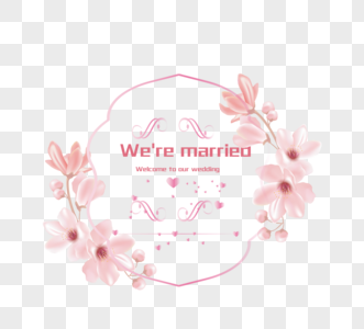 粉红色浪漫日本婚礼素材图片