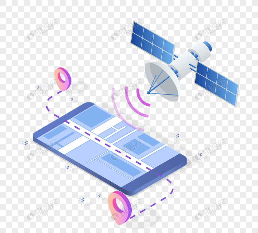 等距风格卫星定位手机图片