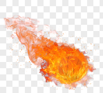 在火上燃烧体育篮球高清图片