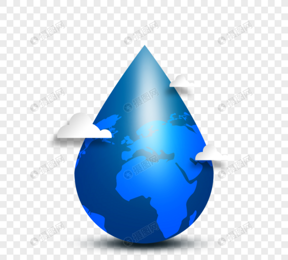 生态和世界水日保费概念图片