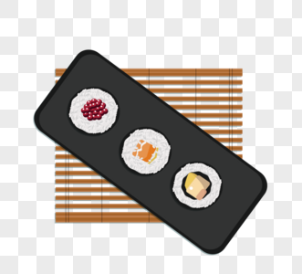 手绘寿司元素图片