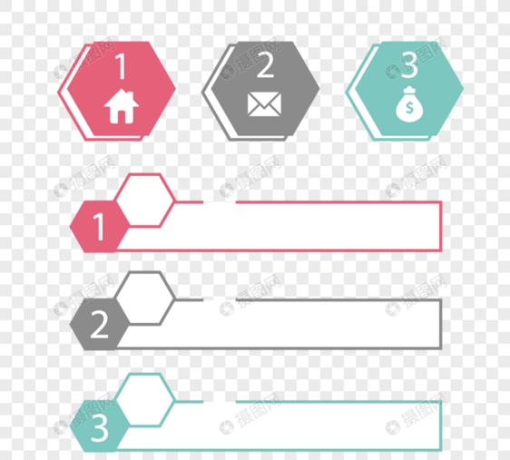 商业红灰色绿色线性商业标签标签元素图片