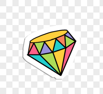 一颗彩色锥形钻石图片