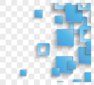 方形蓝色抽象业务几何边框图片
