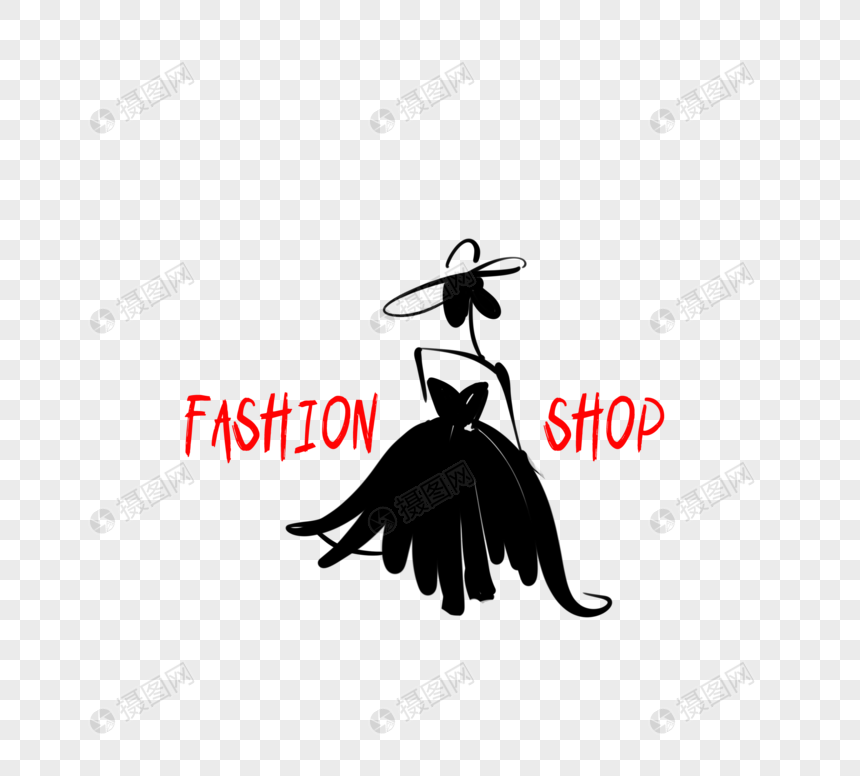 时尚女人裙子帽子logo标志图片