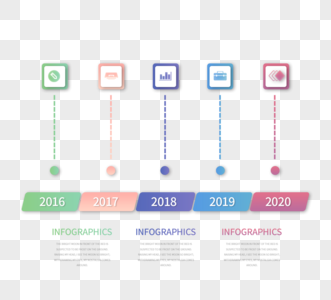 手绘卡通矩形信息图表图片