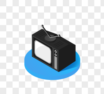 家庭电视机微立体icon图片