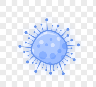 浅紫色病毒生殖细菌卡通病毒高清图片