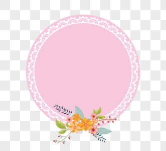 日本粉色边框婚礼素材图片