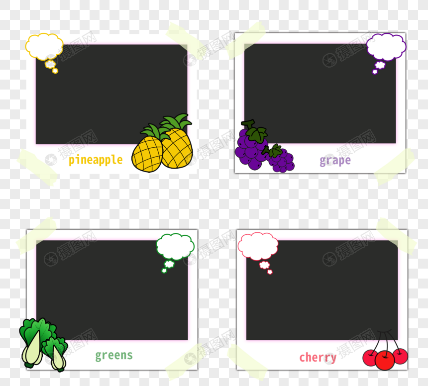 蔬菜水果主题装饰相纸图片