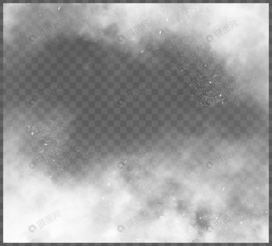 白色颗粒风格层次感团雾图片