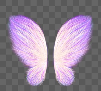 梦幻紫色天使翅膀图片