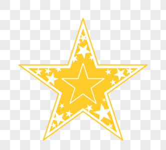 黄色星星装饰元素图片