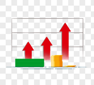 货币及向上走势箭头图片