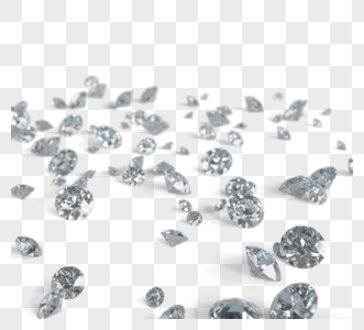 3d立体散落钻石元素图片
