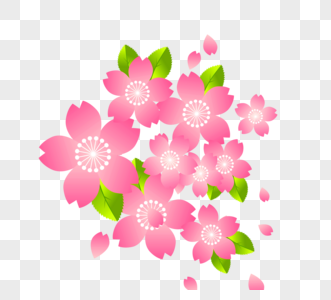 粉红色动漫前线春季植物图片