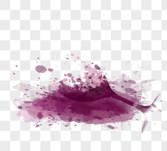 创意红酒水彩笔刷元素图片