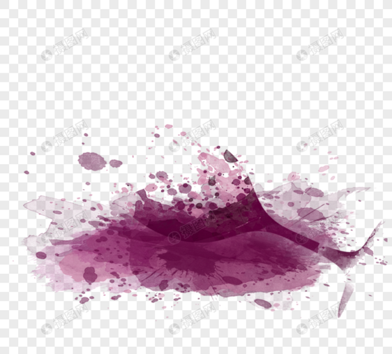 创意红酒水彩笔刷元素图片