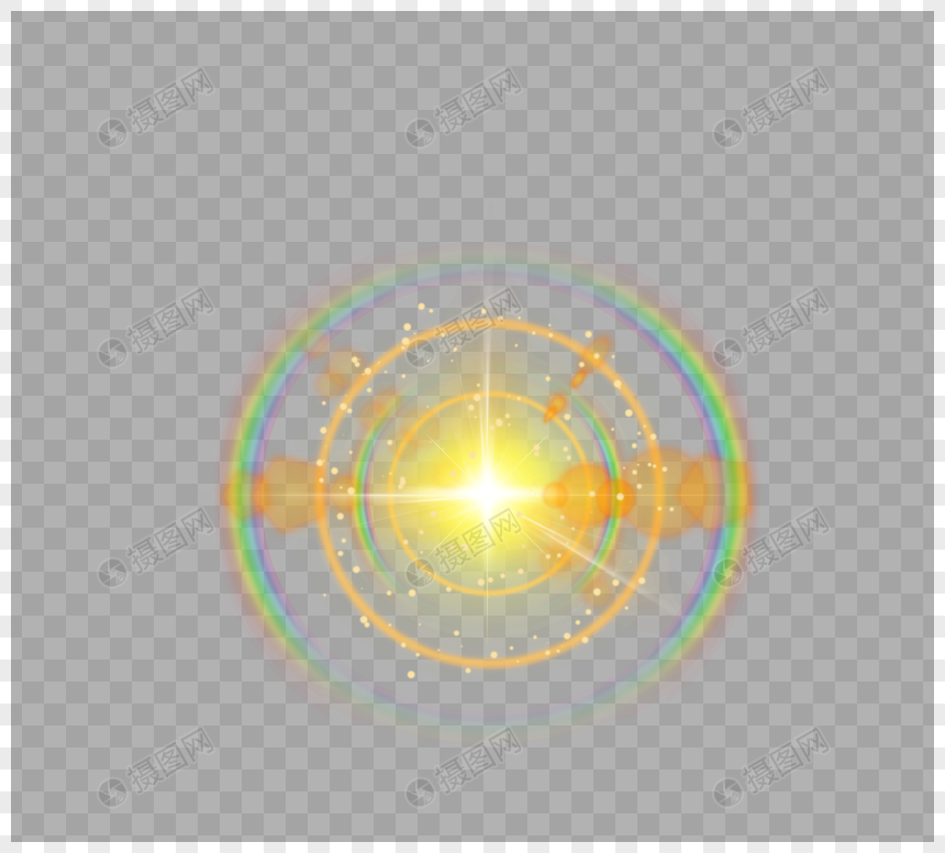 光晕金色光环黄色光效图片