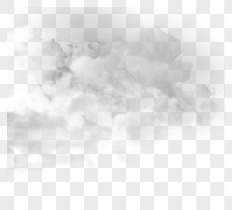 创意感手绘积雨云元素图片