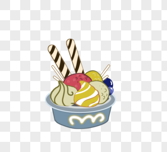 水果冰淇淋杯装蛋糕高清图片