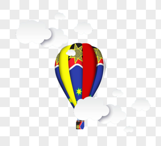 热气球3d立体矢量元素图片