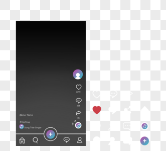 社交媒体抖音视频界面图标图片