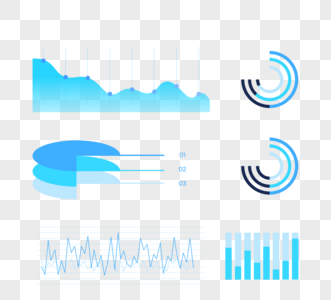 商务风数据可视化组件高清图片