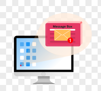 电脑信息接收图标元素图片