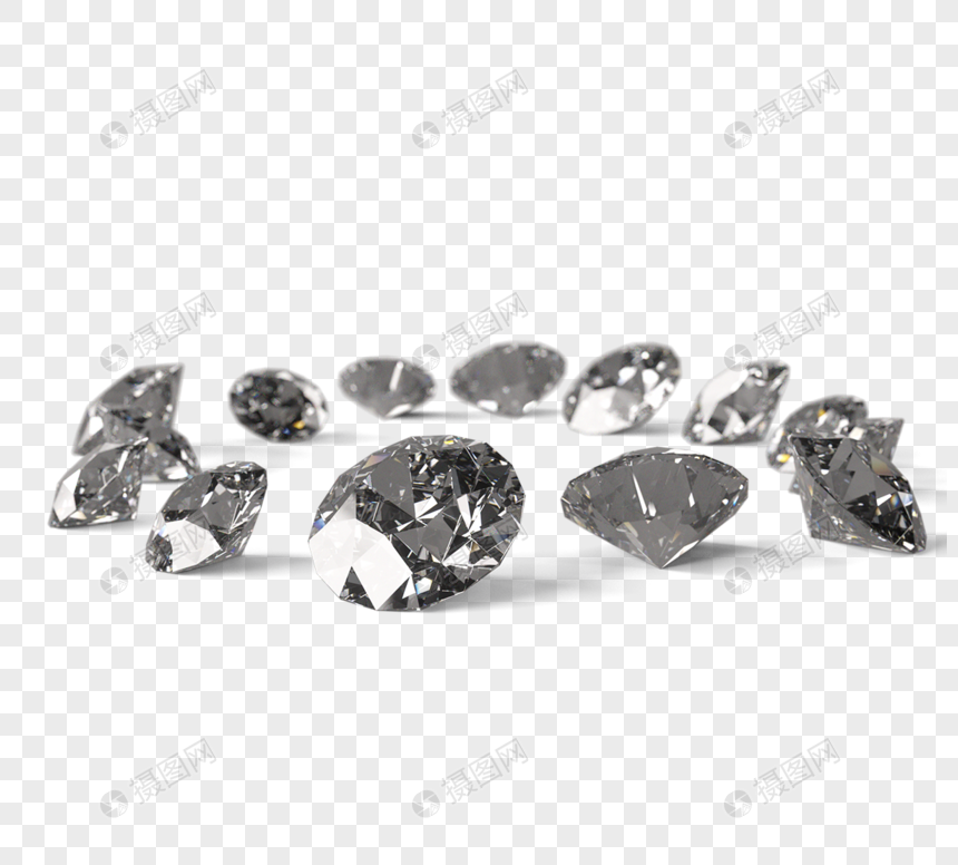 钻石圆环3d元素图片