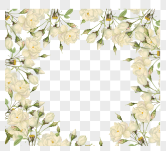 清新花朵装饰边框元素图片