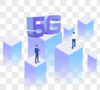 卡通5G互联网技术进步现场图片