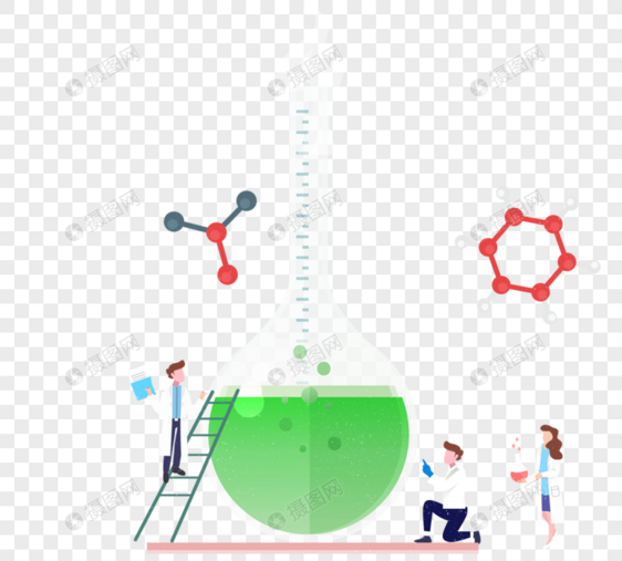 卡通精致手绘化学实验药水图片