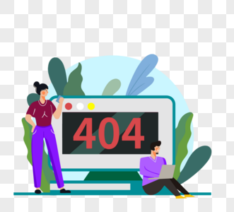 卡通手绘商务404电脑图片
