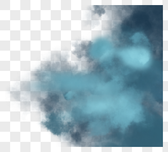 蓝色颗粒风格浓烟边框图片